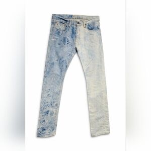 Vintage Polo Ralph Lauren Mens 31x30 Jeans Acid Wash Two Tone Slim Straight 018
